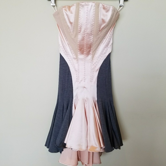 ALEXANDER MCQUEEN 2000s VINTAGE Jersey & Silk Corset Mini Dress. - Picture 4 of 8